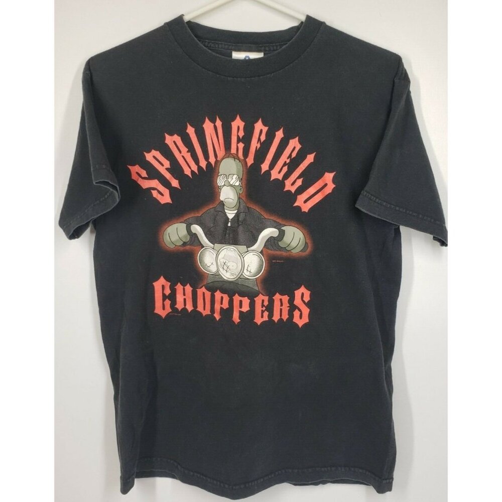 Homer Simpson Springfield Choppers T-Shirt Men's Med The Simpsons Matt Groening